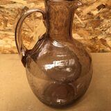 Old refresher pitcher biot glassware bubble blown glass