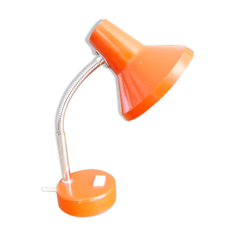 Lampe de bureau orange vintage des années 1970