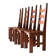 Set of 4 pinewood chairs by Sven Larsson / 1970s / Brutalism / Postmodern design
