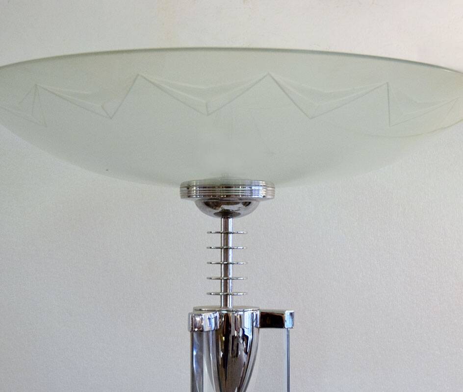 Pietro Chiesa for Fontana Arte rare pair of crystal floor lamps, 1930s