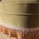 Paire de fauteuils crapauds et leur pouf vert