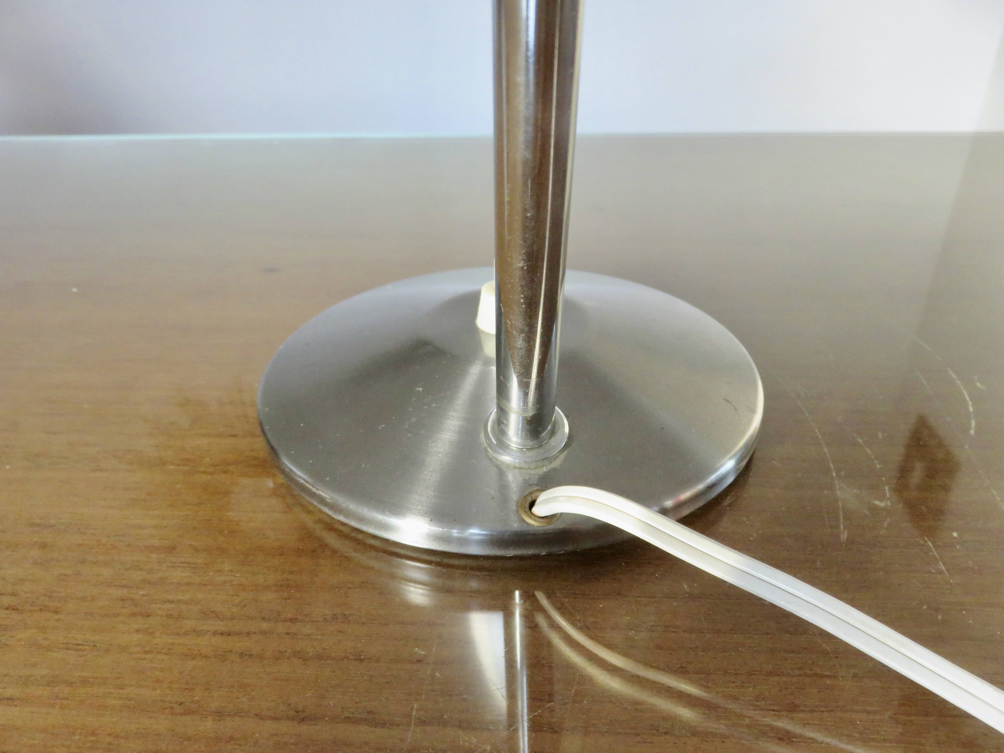 Lampe aluminor en métal chromé, années 60 70