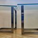 Pair of Midcentury Cantilevered Glass & Chrome Coffee Tables GEBRA, 1980s