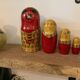 5 Russian dolls; vintage