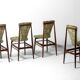 Eclectic scandinavian floating dining chairs in floral upholstery, 1960s