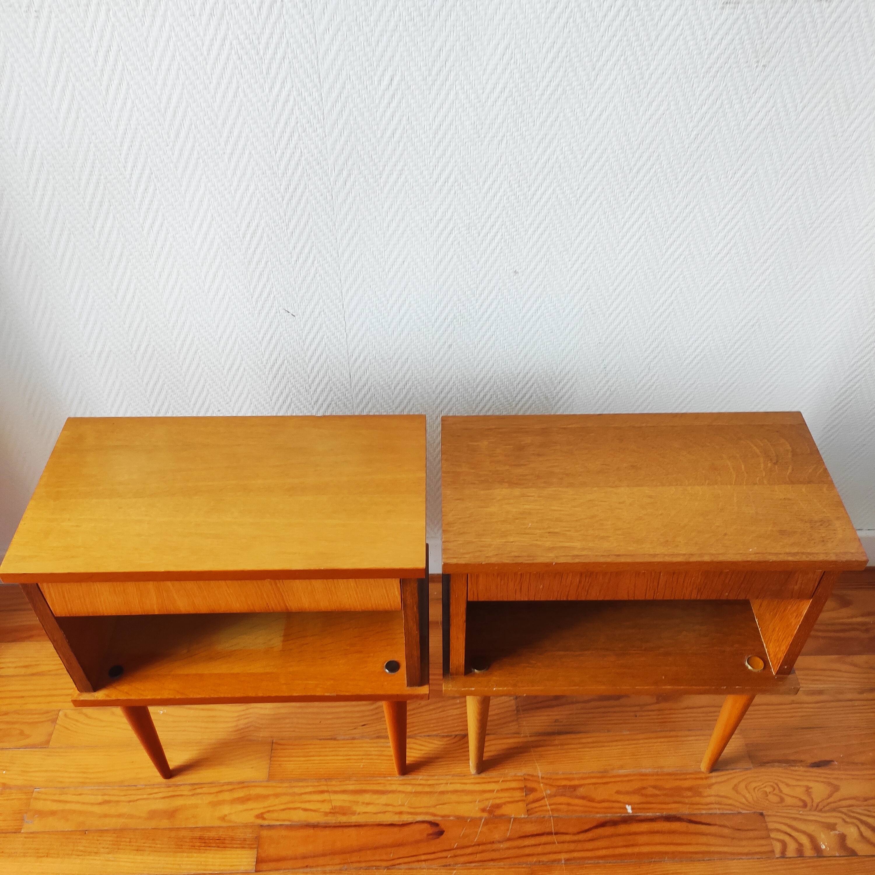 Paire de tables de chevets style scandinave