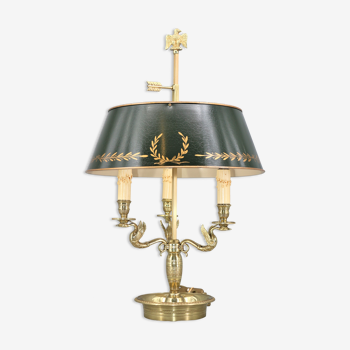 Empire style solid bronze hot water bottle lamp