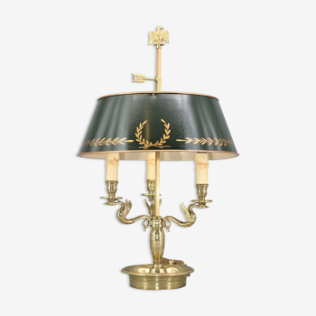 Lampe bouillotte en bronze massif de style empire