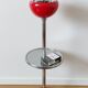 Orange standing ashtray with shelf