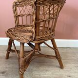 Small wicker armchair for children