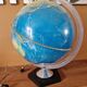 Illuminated globe, world map by Grange Batelière in Paris - 1970