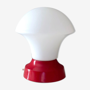 Lampe de table minimaliste, champignon, des années 70 rouge