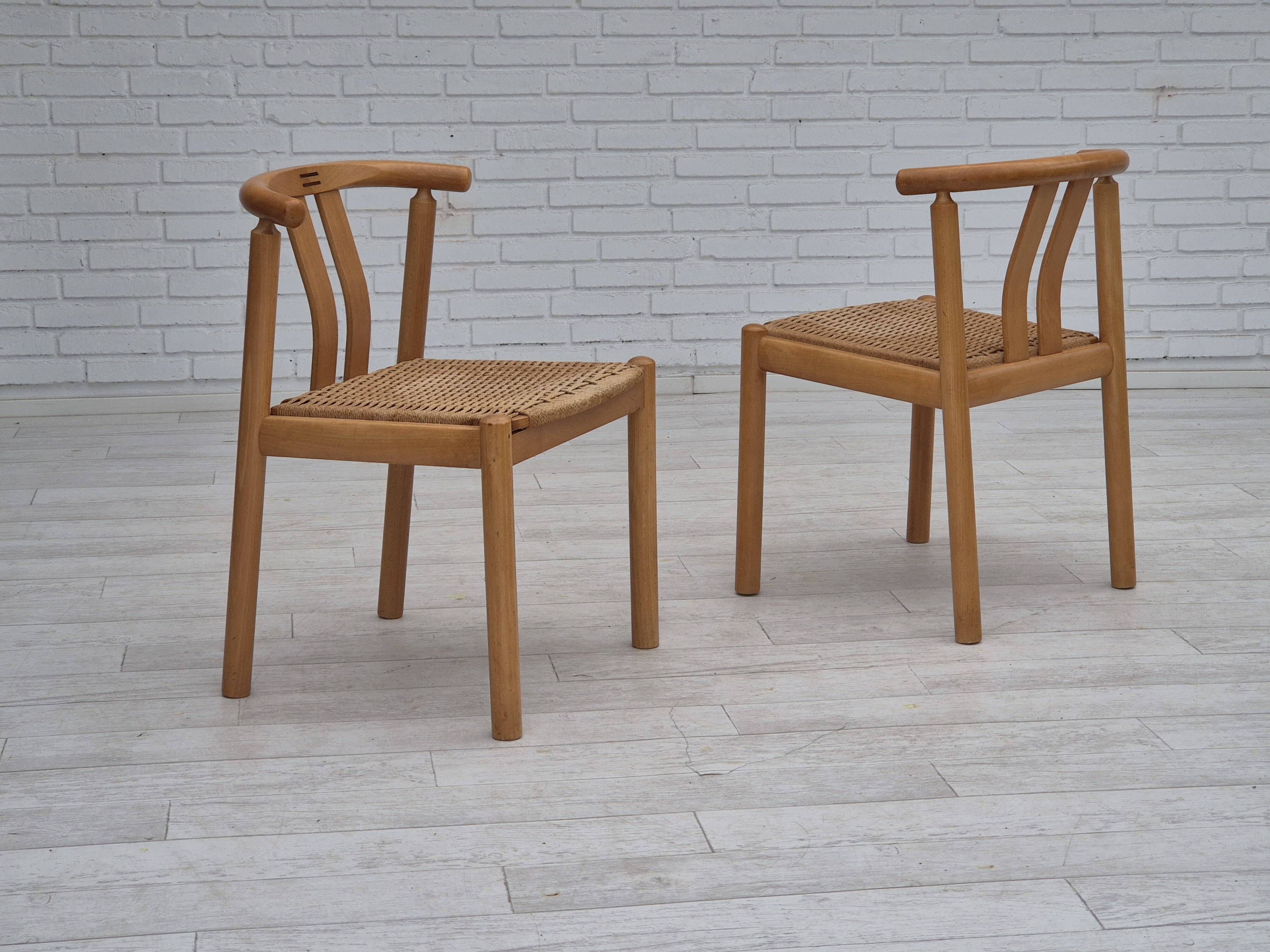 1970s, Danish design by Hans J. Frydendahl, pair of chairs model "Cleopatra".