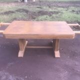 Dining table 1940 Art Deco walnut