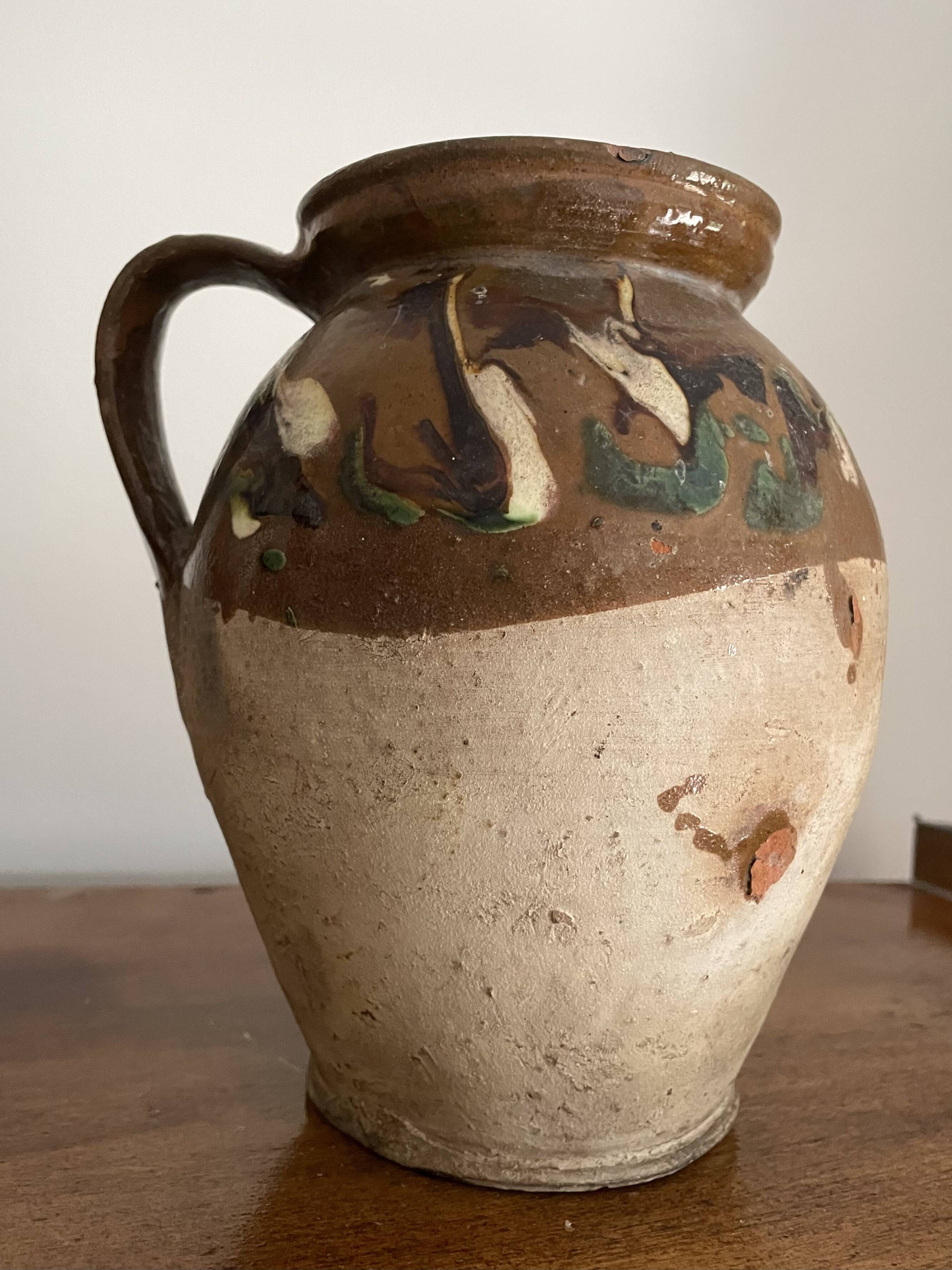 Lot d’une cruche et 2 petits vases