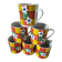 6 espresso cups decor Pop Flower power