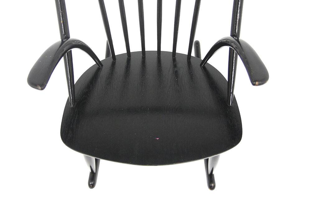 Beech rocking chair, Illum Wikkelsø, N. Eilersen, Denmark, 1960