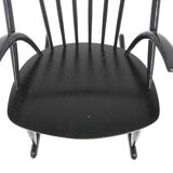 Beech rocking chair, Illum Wikkelsø, N. Eilersen, Denmark, 1960