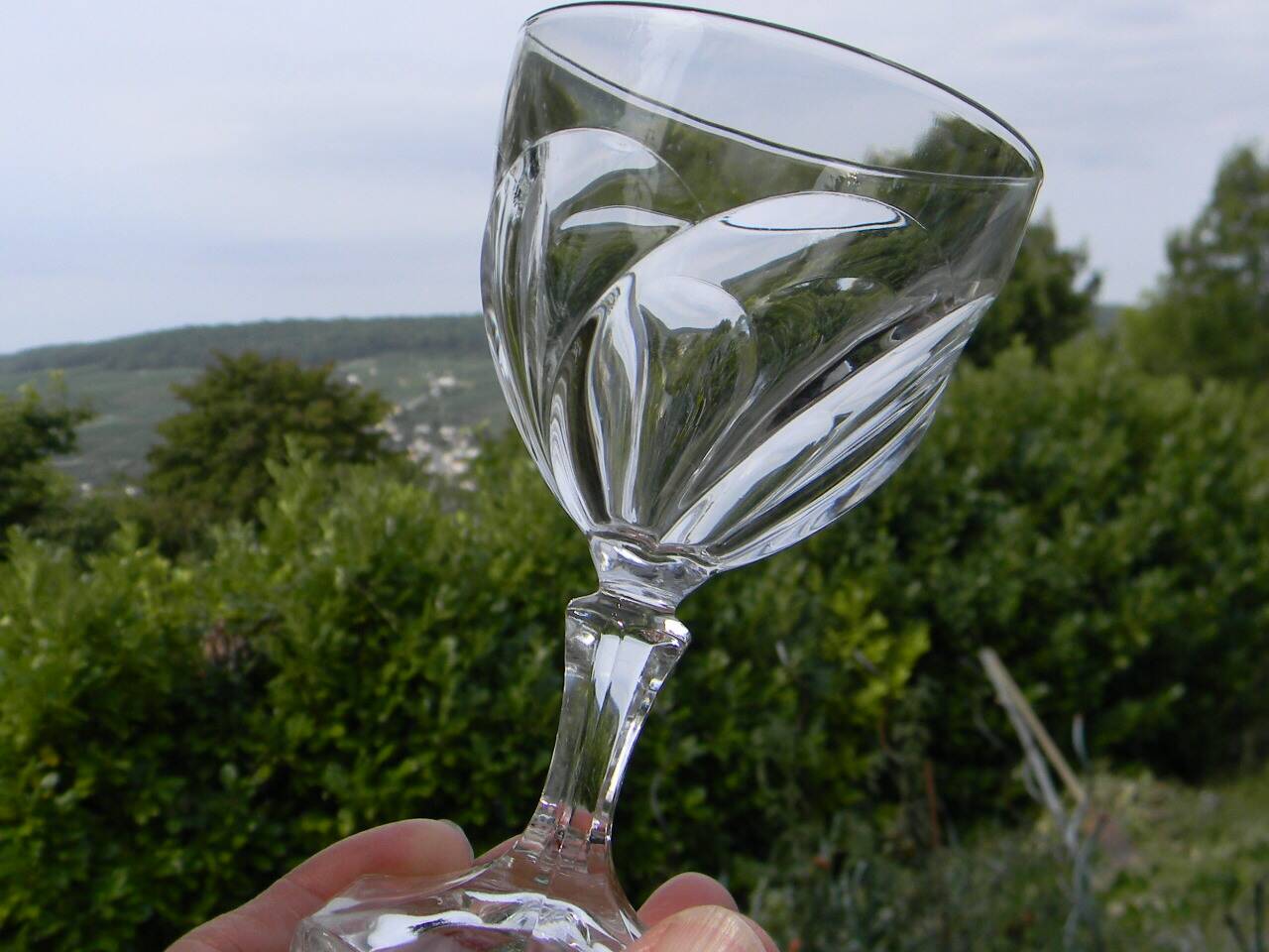 Set of 6 ARQUES crystal aperitif glasses. ORSAY model.