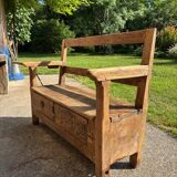 19th century walnut bench