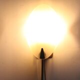 1950S leaf shaped brass and acrylic wall sconces