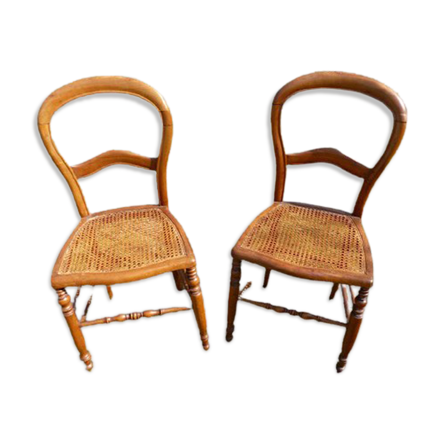 Pair of old Louis-Philippe walnut chairs