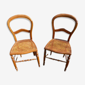 Pair of old Louis-Philippe walnut chairs