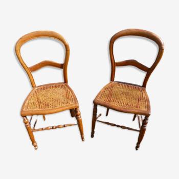 Paire de chaises anciennes Louis-Philippe en noyer