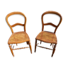 Paire de chaises anciennes Louis-Philippe en noyer