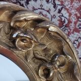Louis XV style gilded carved wooden mirror