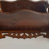 Art Nouveau openwork wooden shelf