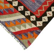 Turkish Handwoven Vintage Herki Kilim 97 cm x 324 cm