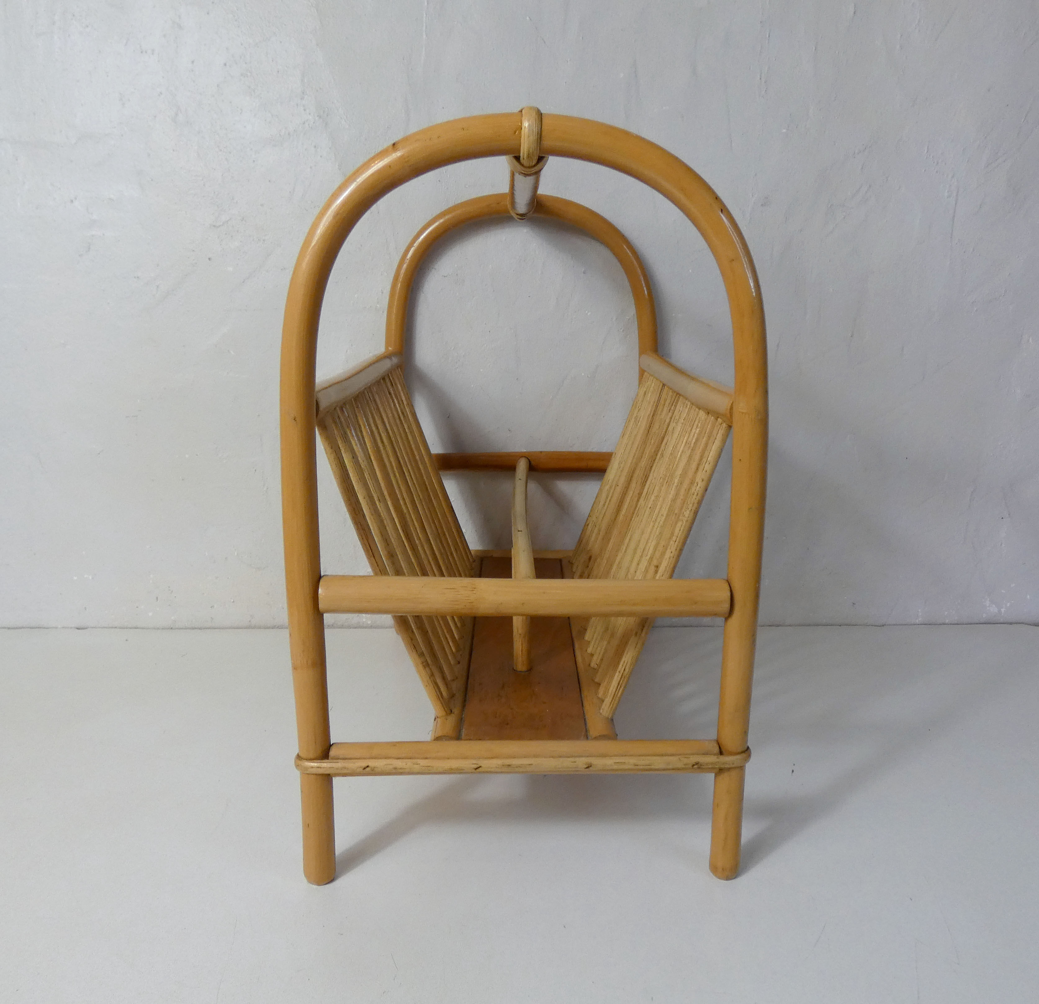 Rattan magazine holder