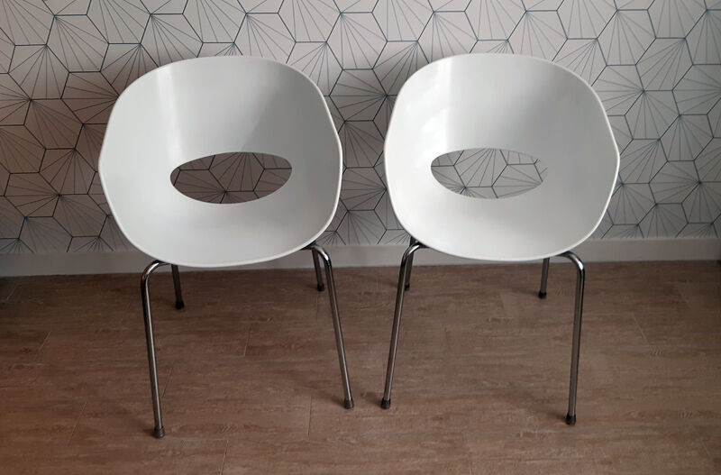 Series of 2 Sintesi chairs, Cantarutti design