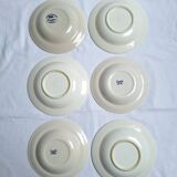 Vintage blue soup plates