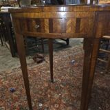 Bouillotte table in marquetry, signed Pagny Fils, Paris, early 20th century