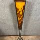 Important Art Nouveau street lamp in wrought iron and glass paste.