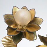 Brass House Jansen 70s flower lamp