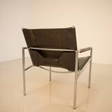 "SZ02" black leather armchair by Martin Visser for Spectrum 90's