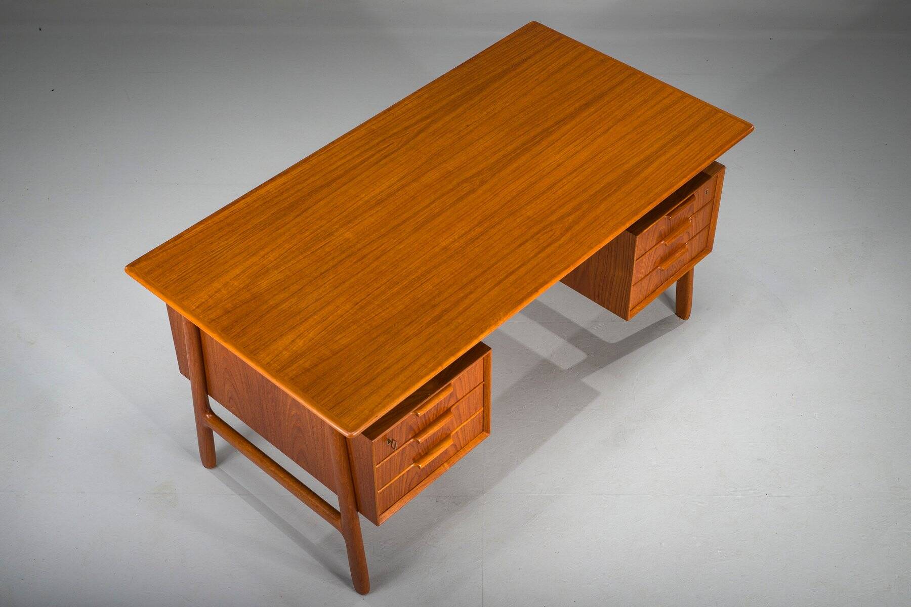 Model 75 Teak Desk from Omann Jun Møbelfabrik, 1960s