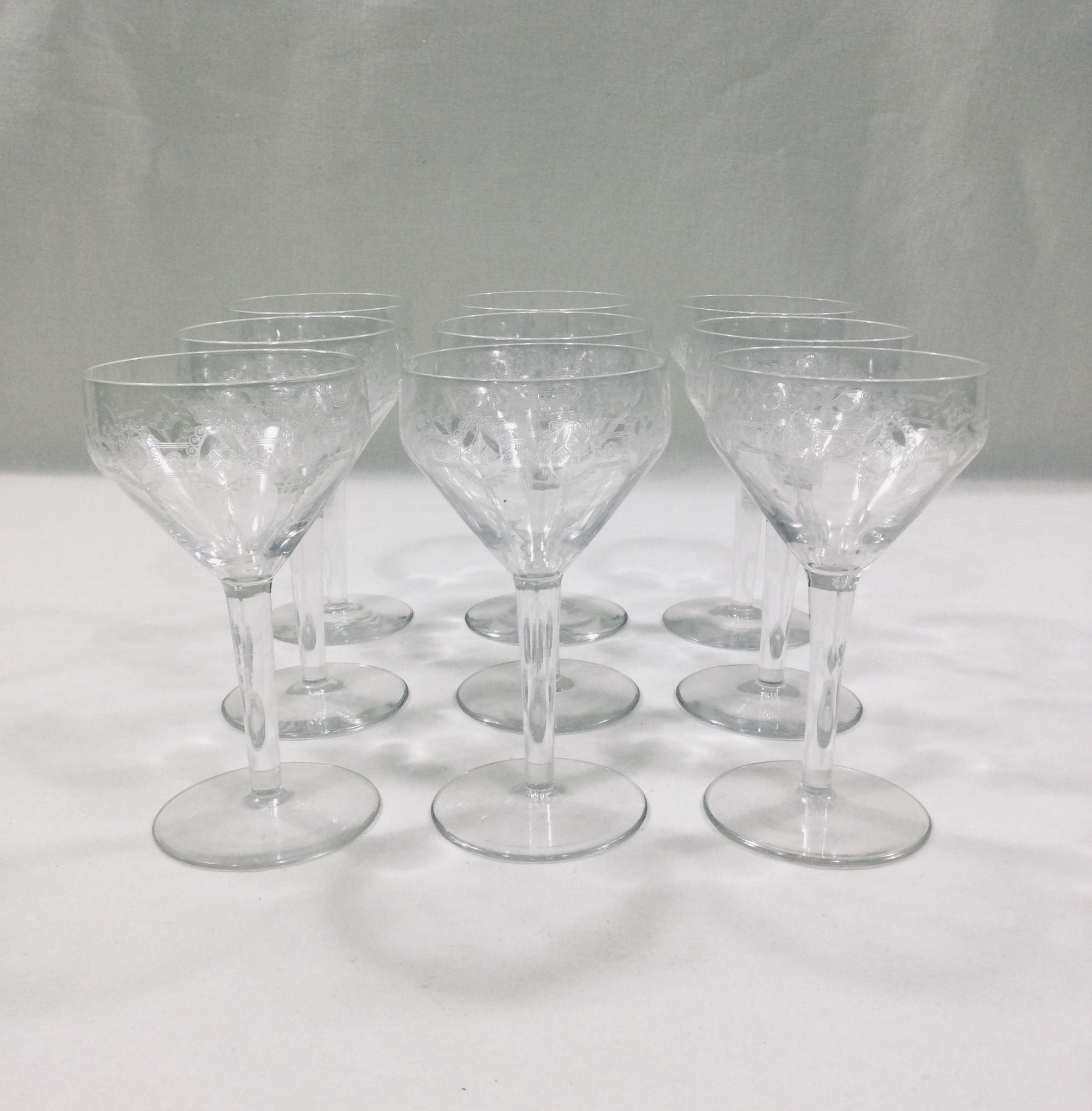 Art deco crystal glass service