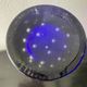 Vintage Scandinavian cobalt blue bubble glass vase from the brand.
