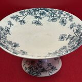 Gien opaque porcelain compote, Anemones 23.2 x 11 cm