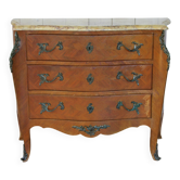 Commode de style Louis XV galbée en bois de rose