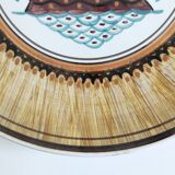 Greek ceramic dish with boat decor