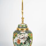 Samson Porcelain Lamp in Chinese Style, 19th Century