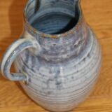 Blue enamelled stoneware pitcher 220mm