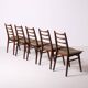 Set of 5 midcentury afromosia teak danish dining chairs, Denmark, 1960s