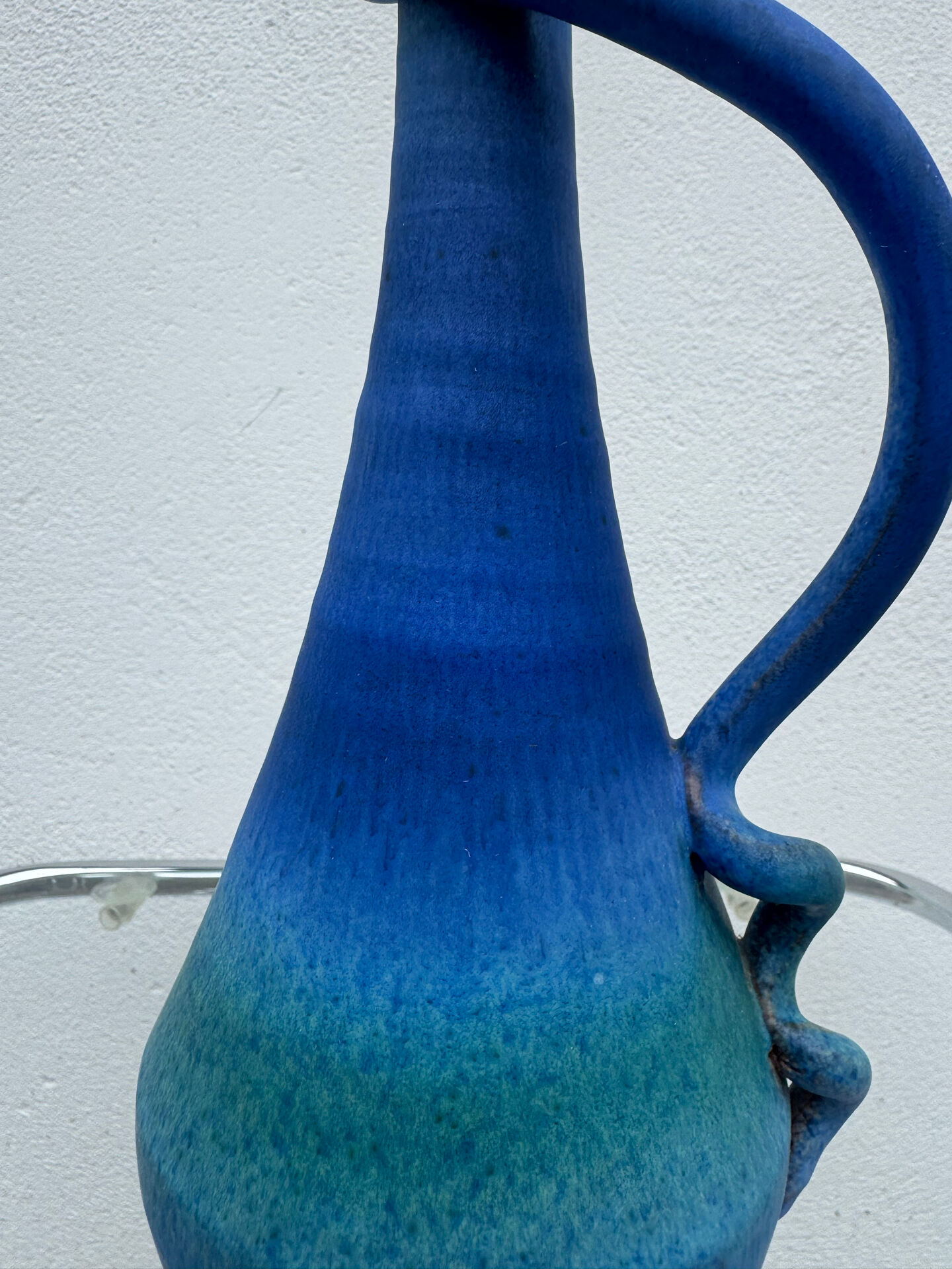 Vintage blue gradient ceramic vase