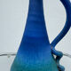 Vintage blue gradient ceramic vase